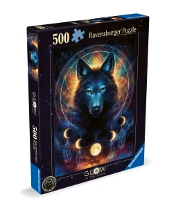 Puzzle 500 Glowing - Wolf and moons