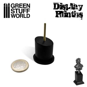 Green Stuff World: stożkowy okrągły cokół na popiersie (2,5x2,5cm) - czarny