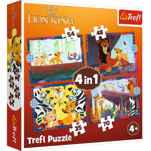 Puzzle  4in1 Brave Lion King