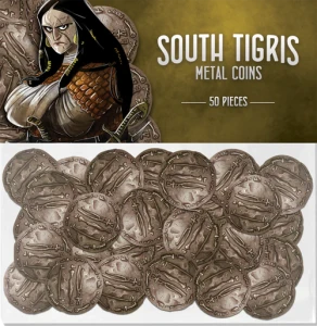 Zestaw elementów do gry Wayfarers of the South Tigris - metalowe monety