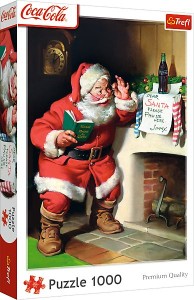 Puzzle 1000 Coca-Cola: Santa by the fireplace