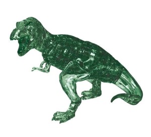 3D Crystal Puzzle 49: T-Rex Dinosaur Green