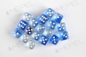 Kości Chessex - kostka k6 12mm Nebula Dark Blue/white