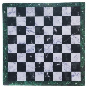 Mata gumowa do szachów/warcabów 36x36 cm - kamienna szachownica