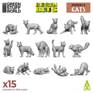 Green Stuff World: Koty (15 elementów)