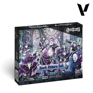 Vallejo: Zestaw Dark Future Paint (Squidmar) - 12 farb Game Color + figurka Kiranti