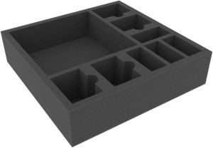 Felherr: Organizer z pianki do gier planszowych - 285 mm x 285 mm x 70 mm - 9 przegródek
