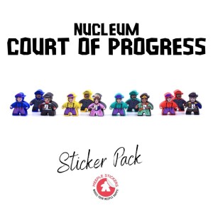 Meeple Stickers: zestaw naklejek do Nucleum - Court of Progress