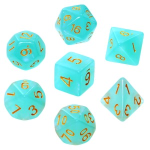 Komplet kości Rebel - Kamienie Księżycowe - Jadeit