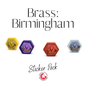 Meeple Stickers: zestaw naklejek do Brass: Birmingham