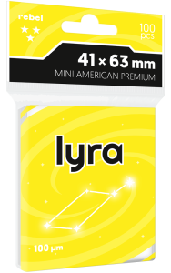 Rebel card sleeves: Mini American Premium (41x63 mm) Lyra 100 pcs.