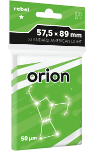 Rebel card sleeves: Standard American Light (57.5x89 mm) Orion 100 pcs.