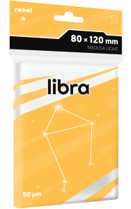 Rebel card sleeves: Medusa Light (80x120 mm) Libra 100 pcs