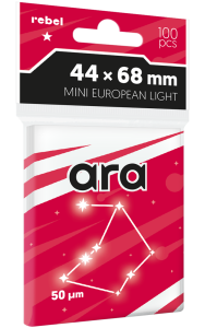 Rebel card sleeves: Mini European Light (44x68 mm) Ara 100 pcs.
