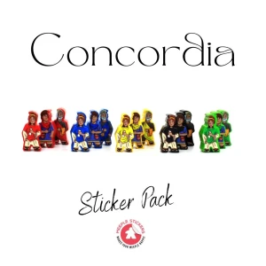 Meeple Stickers: zestaw naklejek do Concordia