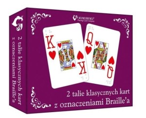 Karty do gry klasyczne ze znakami Braille'a