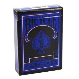 Karty do gry Bicycle: Rider Back Reverse (niebieskie i czarne)