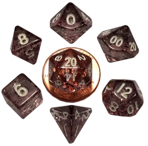 Kości Fanroll - zestaw 7 mini kostek Ethereal Black (10mm)