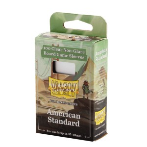 Dragon Shield card sleeves: Clear Non-Glare Standard American - 100 pcs
