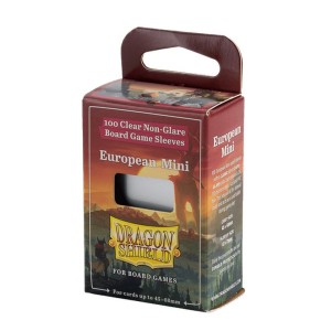 Dragon Shield card sleeves: - Clear Non-Glare - European Mini - 100 pcs