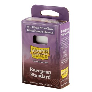 Dragon Shield card sleeves: - Clear Non-Glare - European Standard - 100 pcs
