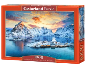 Puzzle 1000 Sunrise on Sakrisøy, Lofoten, Norway
