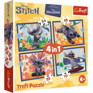 Puzzle 4in1 Lilo & Stitch, Hawaii Vacation
