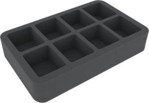 Felherr: Organizer z pianki - 275 mm x 175 mm x 50 mm - 8 przegródek