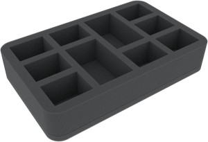 Felherr: Organizer z pianki - 275 mm x 172 x mm 50 mm - 10 przegródek
