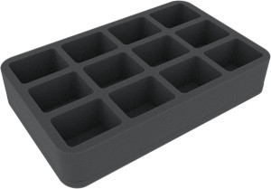 Felherr: Organizer z pianki - 275 mm x 172 mm x 50 mm - 12 przegródek