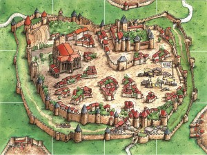 Carcassonne: kafelek startowy Miasto