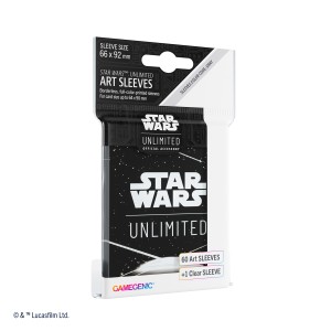 Koszulki na karty Gamegenic: Star Wars Unlimited - Art Back White (66x92 mm) - 60 sztuk