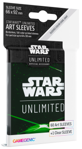 Koszulki na karty Gamegenic: Star Wars Unlimited - Art Back Green (66x92 mm) - 60 sztuk