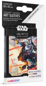 Koszulki na karty Gamegenic: Star Wars Unlimited - Art Mandalorian (66x92 mm) - 60 sztuk
