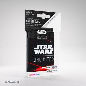 Koszulki na karty Gamegenic: Star Wars Unlimited - Art Space Red (66x92 mm) - 60 sztuk