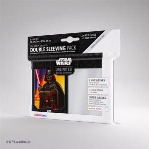 Koszulki na karty Gamegenic: Star Wars Unlimited - Double Sleeving Pack - Darth Vader (66x92 / 69x94 mm) - 2 x 60 sztuk