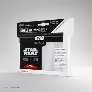 Koszulki na karty Gamegenic: Star Wars Unlimited - Double Sleeving Pack - Space Red (66x92 / 69x94 mm) - 2 x 60 sztuk
