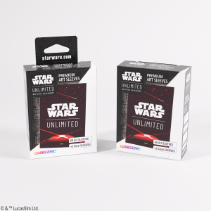 Koszulki na karty Gamegenic Premium: Star Wars Unlimited - Art Back Red (66x92 mm) - 60 sztuk