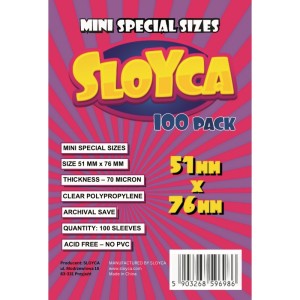 Sloyca card sleeves: Mini Special sizes (51x76mm) 100 pcs