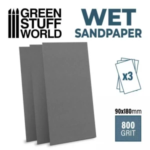 Green Stuff World: Wodny papier ścierny 800 - 3 szt. (WET Sandpaper)