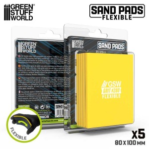 Green Stuff World: Zestaw gąbek szlifierskich 280 - 5 szt. (Flexible Sanding Pads)