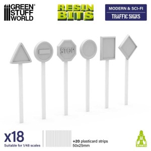 Green Stuff World: Modern & Sci-fi - Znaki drogowe - 18 elementów  (Traffic Signs)