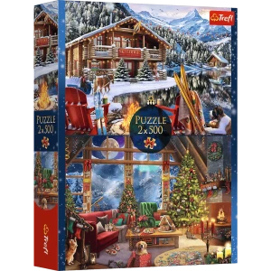 Puzzle 2 x 500 XMAS Christmas in the mountains
