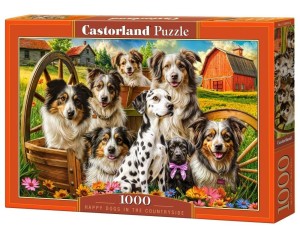 Puzzle 1000 Happy Dogs In The Countryside