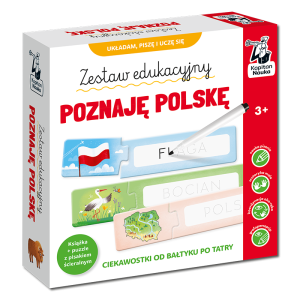 Kapitan Nauka: Zestaw edukacyjny. Poznaję Polskę. Książka + puzzle do pisania
