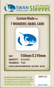 Koszulki na karty Swan Panasia 7 Cudów Świata Babel 130x210 mm thick (grube) 30 sztuk
