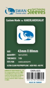 Koszulki na karty Swan Panasia 43x80 mm thin (cienkie) 160 sztuk
