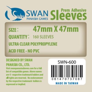 Koszulki na karty Swan Panasia Carcassonne 47x47 mm thin (cienkie) zaklejane 160 sztuk