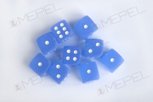 Kości Chessex - kostka k6 12mm Frosted Blue/white