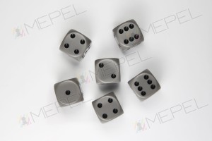 Kości Chessex - kostka k6 16mm Opaque Grey/black